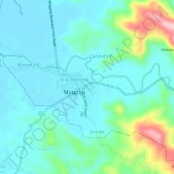Dulong Bayan topographic map, elevation, terrain