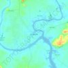 Kingsland topographic map, elevation, terrain