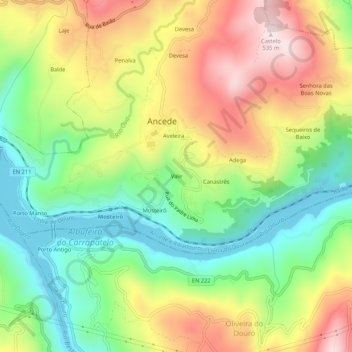 Vale topographic map, elevation, terrain