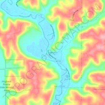 Barnum topographic map, elevation, terrain