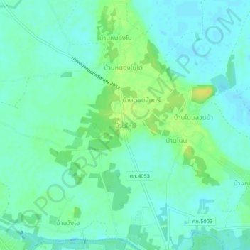 Ban Mai topographic map, elevation, terrain