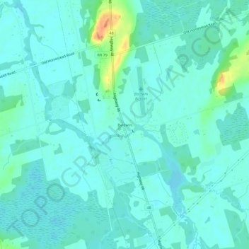Baldwin topographic map, elevation, terrain