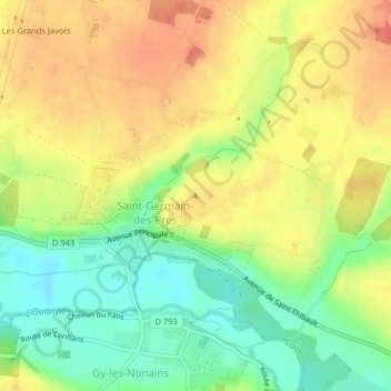 Montantaume topographic map, elevation, terrain
