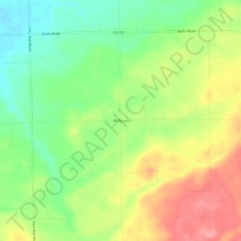 Williston topographic map, elevation, terrain