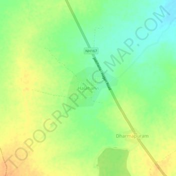 Halaharvi topographic map, elevation, terrain