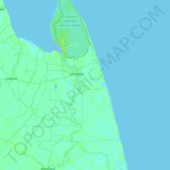 Bang Phra topographic map, elevation, terrain