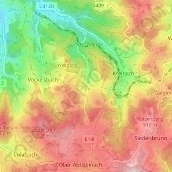 Mackenheim topographic map, elevation, terrain