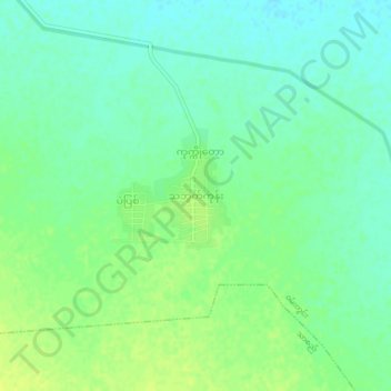 Tha But Kone topographic map, elevation, terrain