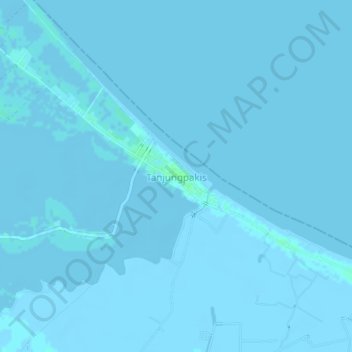 Tanjungpakis topographic map, elevation, terrain
