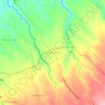 Pantihan IV topographic map, elevation, terrain