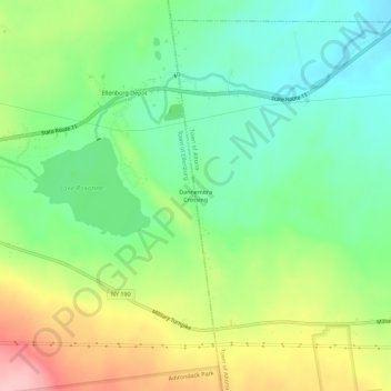 Dannemora Crossing topographic map, elevation, terrain