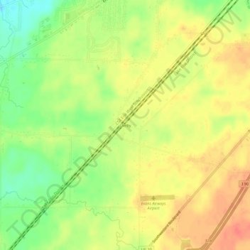 Derby topographic map, elevation, terrain