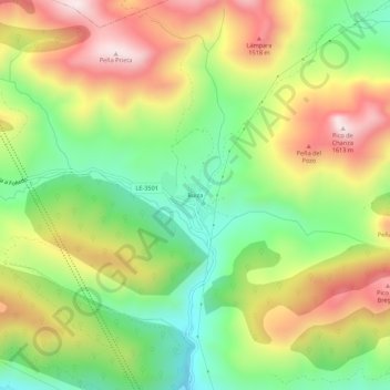 Buiza topographic map, elevation, terrain