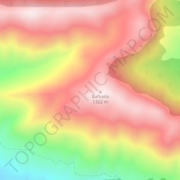 Sierra Morena topographic map, elevation, terrain