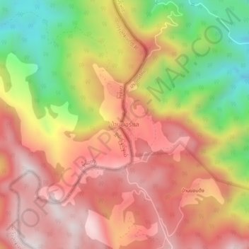 Ban Nor Lae topographic map, elevation, terrain