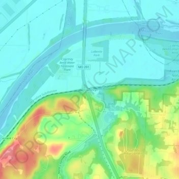Courtney topographic map, elevation, terrain