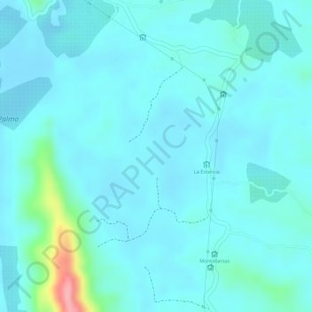 El Totumo topographic map, elevation, terrain