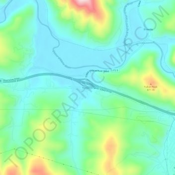 Kingston topographic map, elevation, terrain