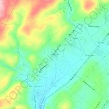 Eshbach topographic map, elevation, terrain