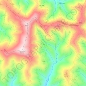 Adela topographic map, elevation, terrain