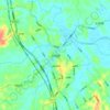 文城镇 topographic map, elevation, terrain
