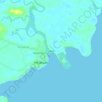 Tabok topographic map, elevation, terrain