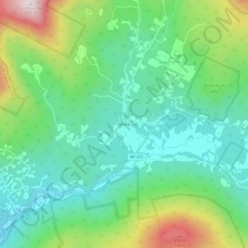 Willow topographic map, elevation, terrain
