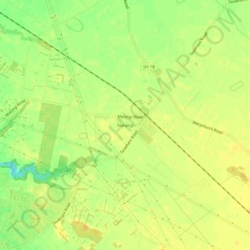 Matangi topographic map, elevation, terrain