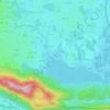 See topographic map, elevation, terrain