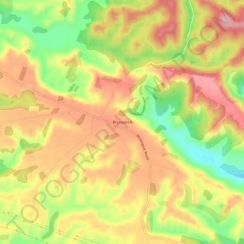 Brunswick topographic map, elevation, terrain