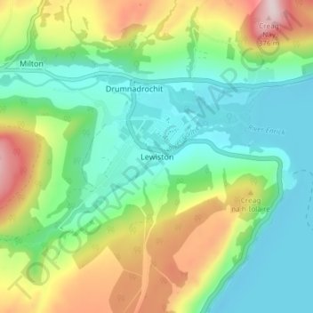 Lewiston topographic map, elevation, terrain