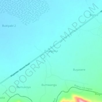 Tabagonyi topographic map, elevation, terrain
