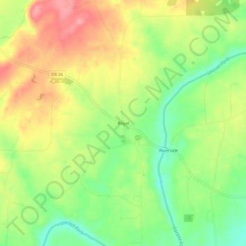 Royal topographic map, elevation, terrain