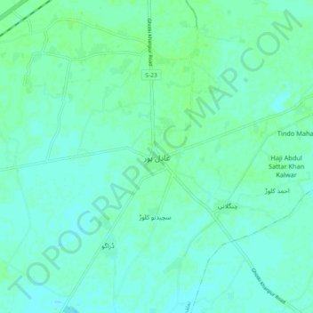 Adil Pur topographic map, elevation, terrain