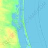 Padre Island topographic map, elevation, terrain