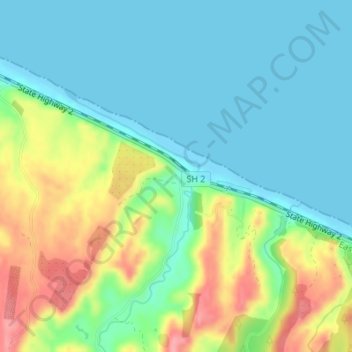 Pikowai topographic map, elevation, terrain