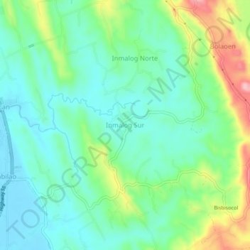 Inmalog Sur topographic map, elevation, terrain