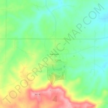 New Hope topographic map, elevation, terrain