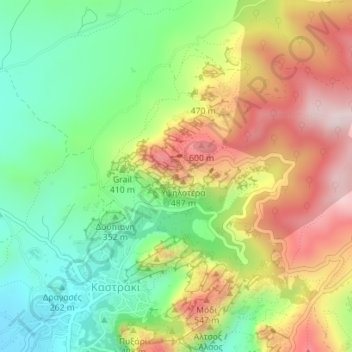 Devil's tower topographic map, elevation, terrain