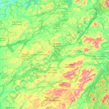 Hen and Chicken Islands topographic map, elevation, terrain