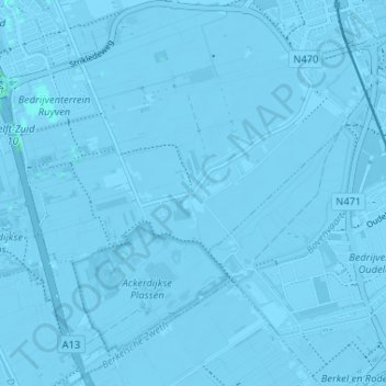 Oude Leede topographic map, elevation, terrain