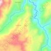 Cauca topographic map, elevation, terrain