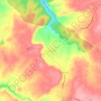 La Higuera topographic map, elevation, terrain