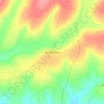 Iparamasa topographic map, elevation, terrain