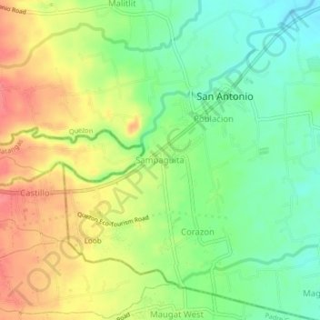 Sampaguita topographic map, elevation, terrain