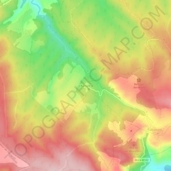 Villamudria topographic map, elevation, terrain