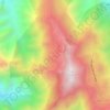 الشجعة topographic map, elevation, terrain