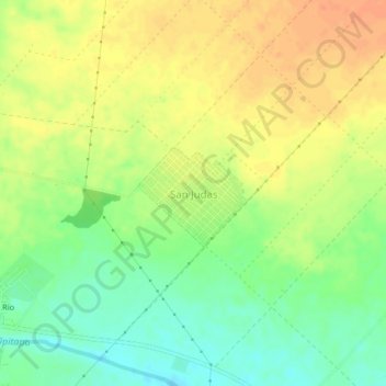 San Judas topographic map, elevation, terrain