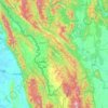 พะวอ topographic map, elevation, terrain
