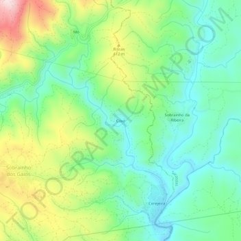 Cova topographic map, elevation, terrain